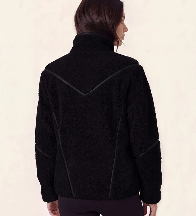 THE MILA TEDDY JACKET IN BLACK