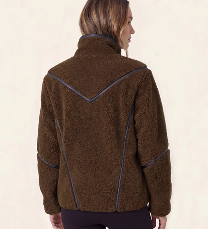 THE MILA TEDDY JACKET IN BROWN