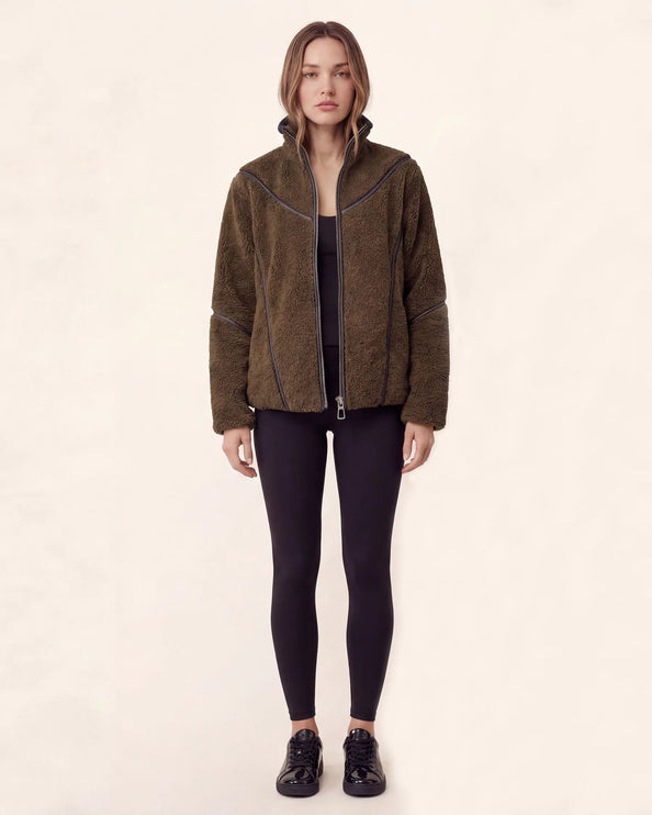 THE MILA TEDDY JACKET IN BROWN