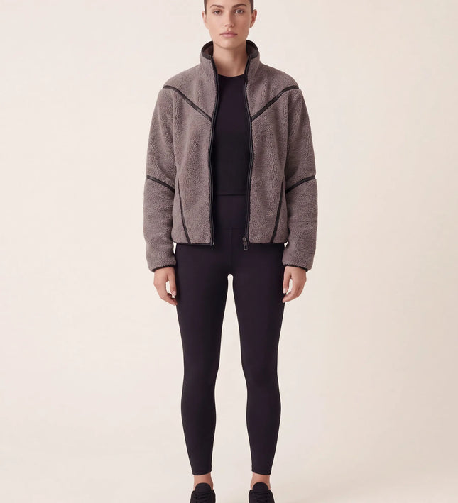 THE MILA TEDDY JACKET IN GREY