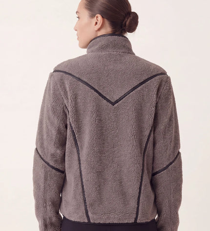 THE MILA TEDDY JACKET IN GREY