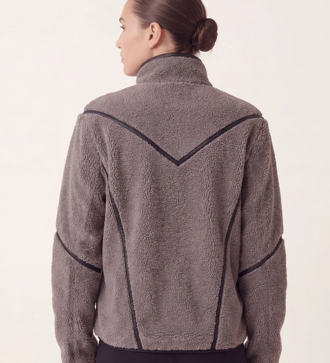 THE MILA TEDDY JACKET IN GREY