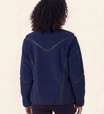 THE MILA TEDDY JACKET IN NAVY