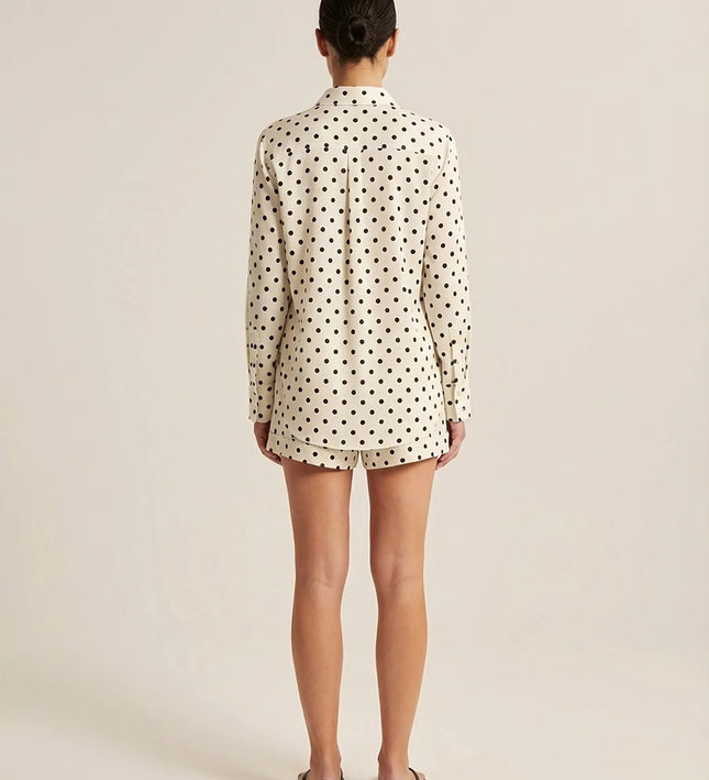 THE LUNA BLACK POLKA DOT PRINT CO-ORD SET