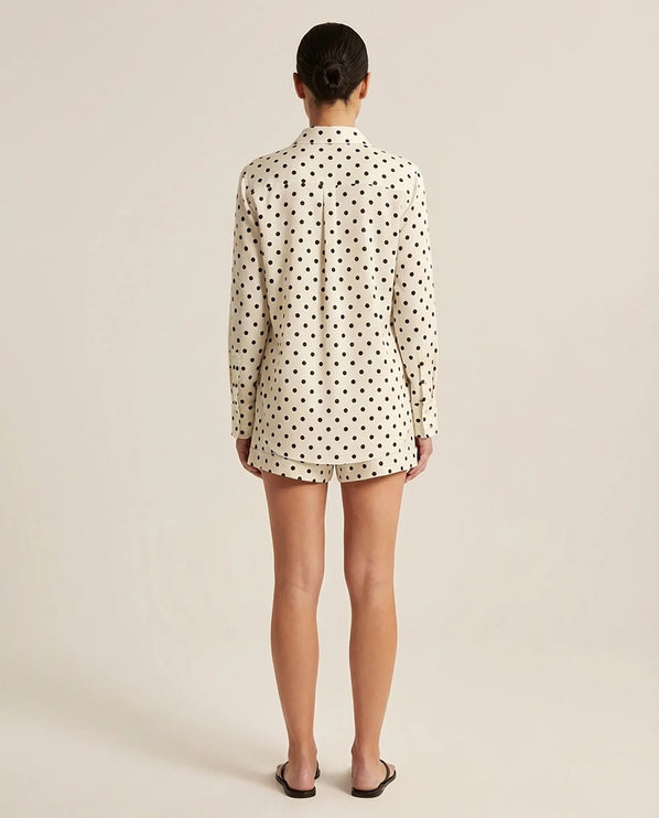 THE LUNA BLACK POLKA DOT PRINT CO-ORD SET