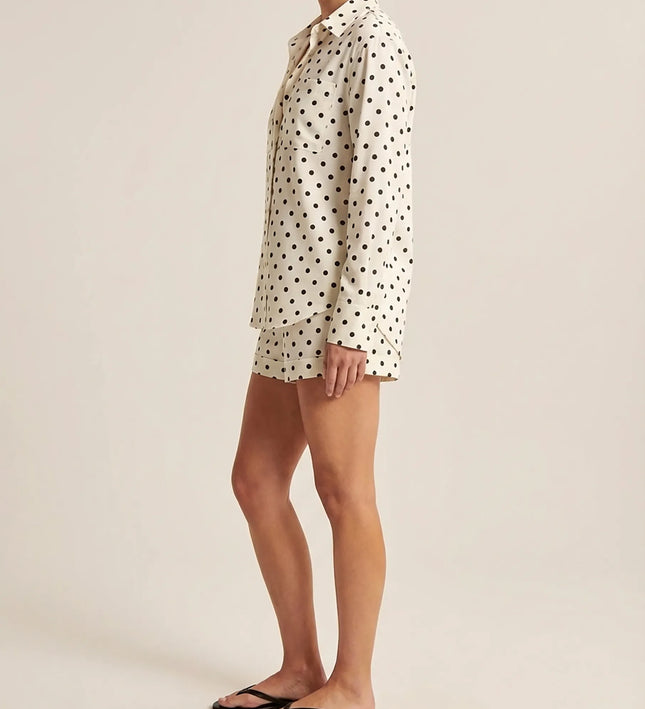 THE LUNA BLACK POLKA DOT PRINT CO-ORD SET