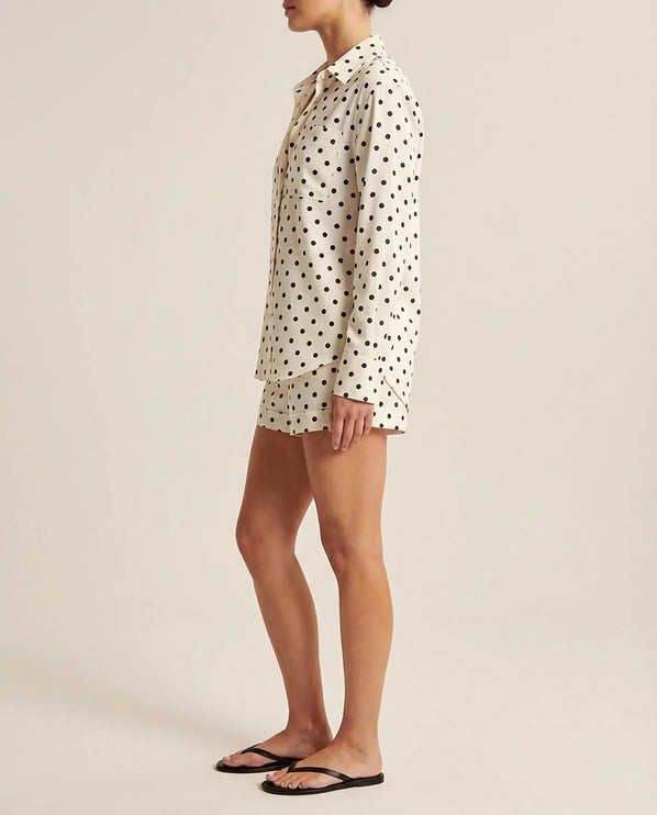 THE LUNA BLACK POLKA DOT PRINT CO-ORD SET
