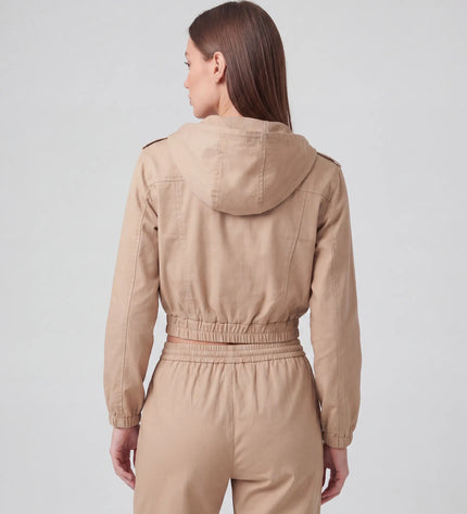 THE HARPER UTILITY HOODED JACKET IN BEIGE