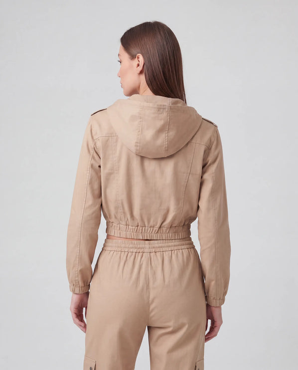 THE HARPER UTILITY HOODED JACKET IN BEIGE
