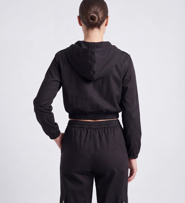 THE HARPER UTILITY HOODED JACKET IN BLACK