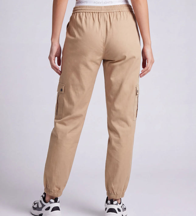THE HARPER CARGO JOGGERS IN BEIGE