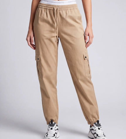 THE HARPER CARGO JOGGERS IN BEIGE