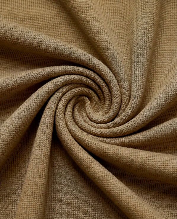 THE ELIA WAFFLE TIERED MINI DRESS IN KHAKI MUD