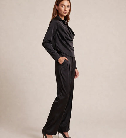 THE MONROE TAILORED TROUSER IN MIDNIGHT BLACK