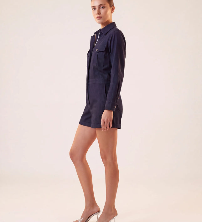 THE MARCELLA ROMPER IN MIDNIGHT INDIGO