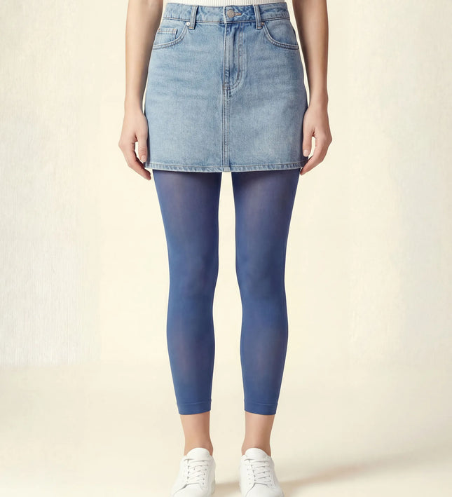 Cool Breeze Blue Footless Tights