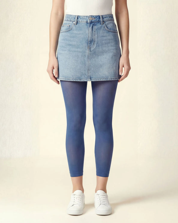 Cool Breeze Blue Footless Tights