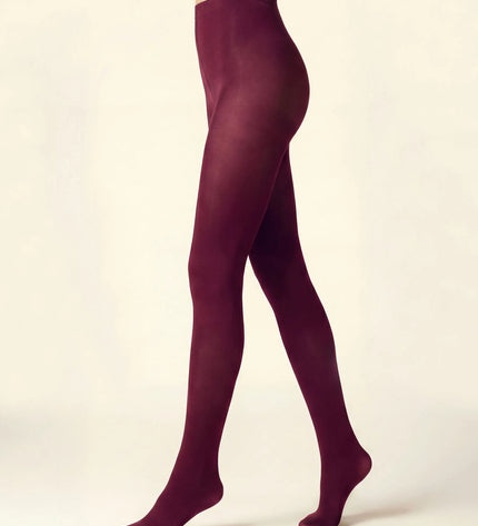 80 Denier Fine Wine Tights
