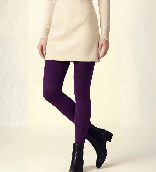 120 Denier Eggplant Tights
