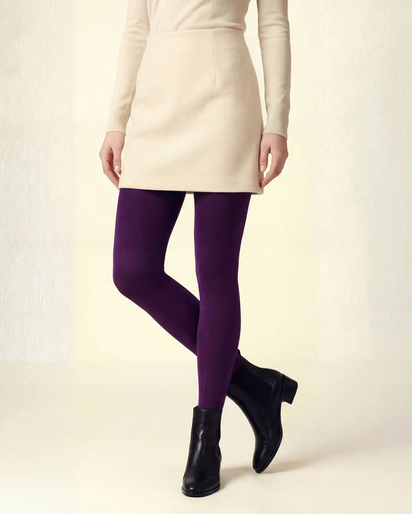120 Denier Eggplant Tights