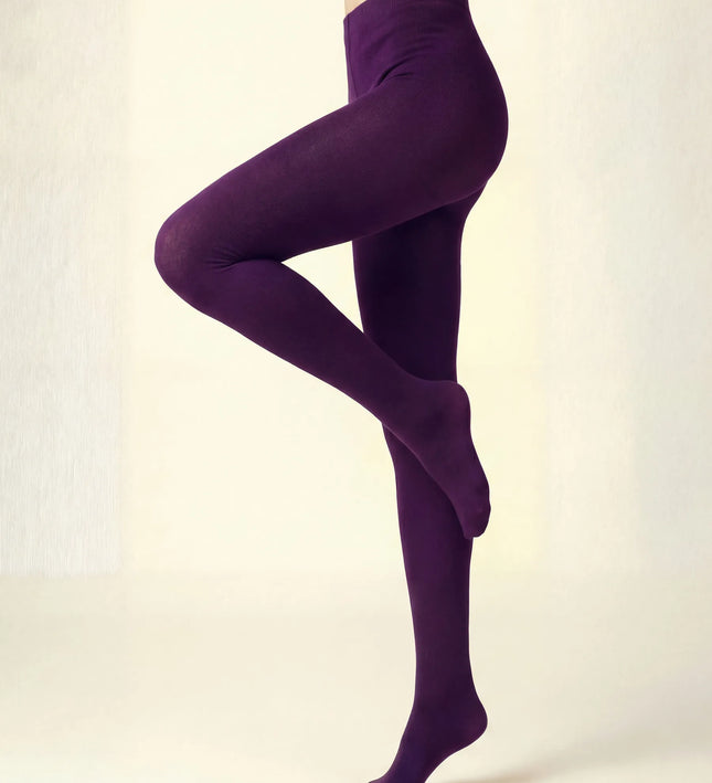 120 Denier Eggplant Tights