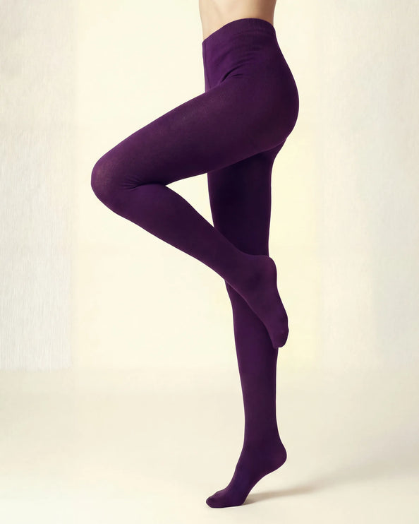 120 Denier Eggplant Tights