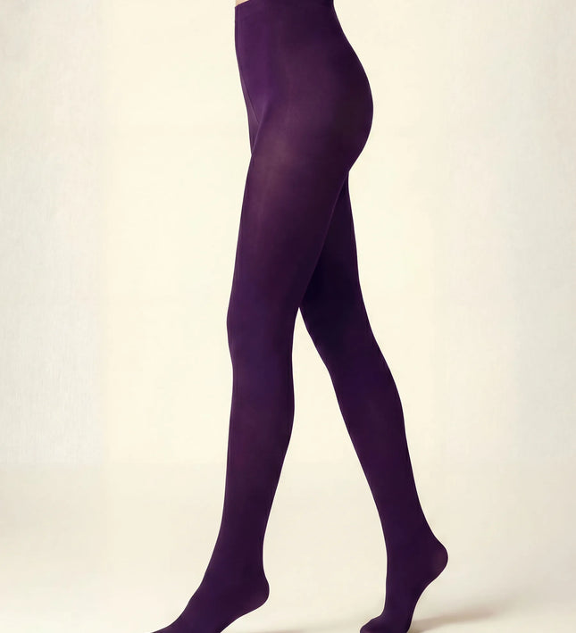 80 Denier Eggplant Tights