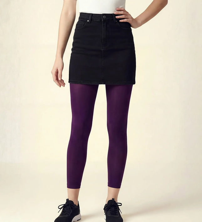 Eggplant Footless Tights