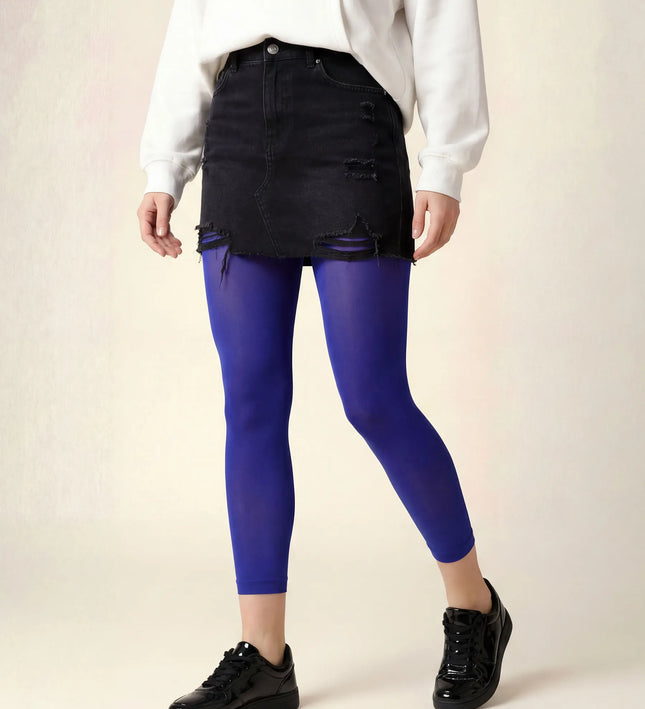 Electric Royal Blue Footless Tights