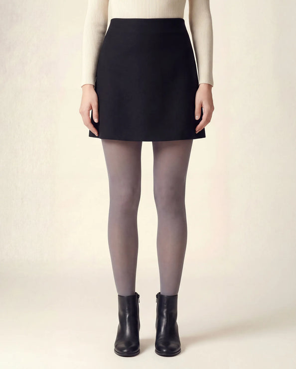 Charcoal Grey Footless Tights