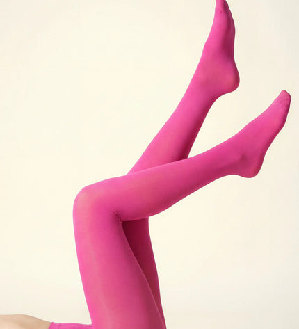 120 Denier Hot Pink Starburst Tights