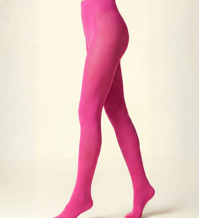 120 Denier Hot Pink Starburst Tights
