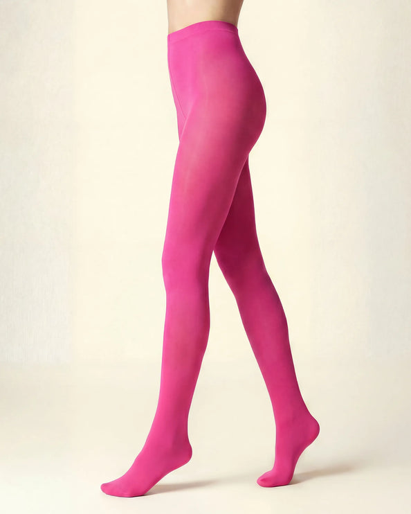 120 Denier Hot Pink Starburst Tights