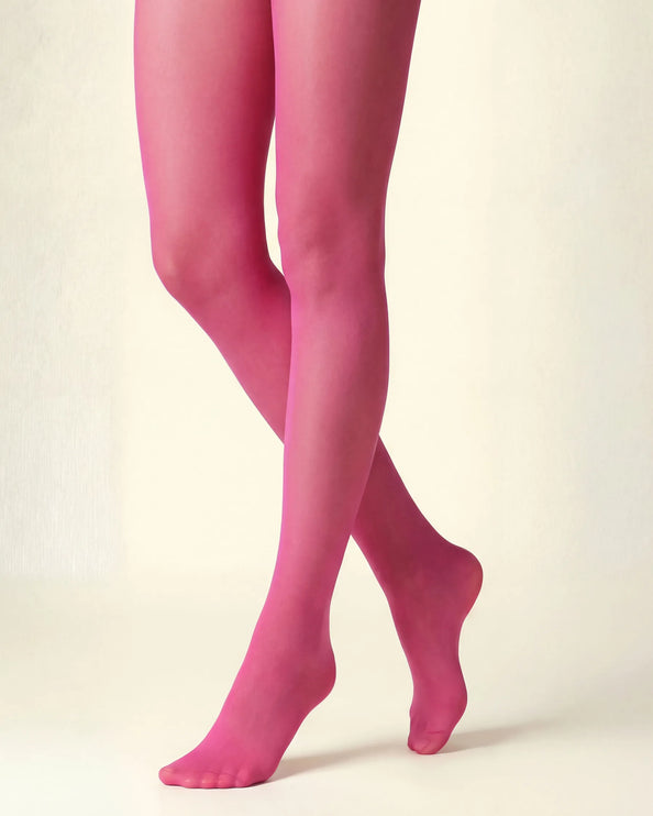 50 Denier Hot Pink Starburst Tights