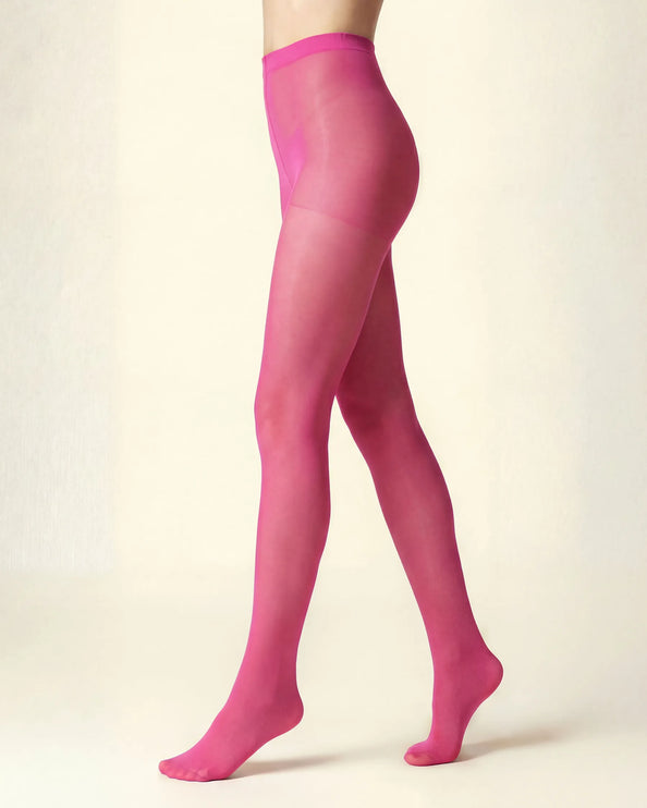 50 Denier Hot Pink Starburst Tights