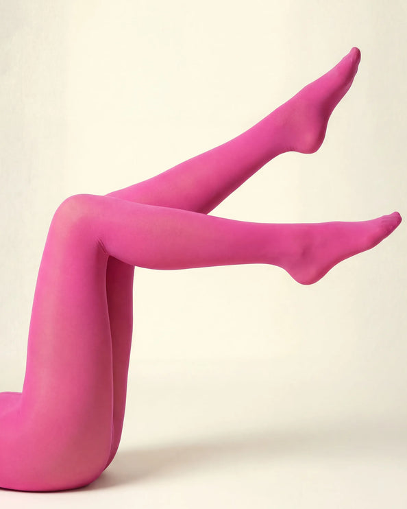 80 Denier Hot Pink Starburst Tights