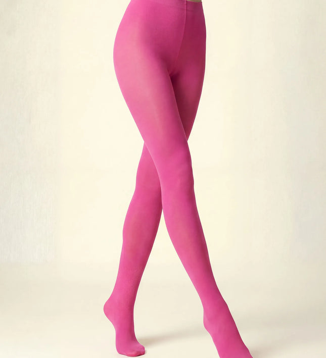 80 Denier Hot Pink Starburst Tights