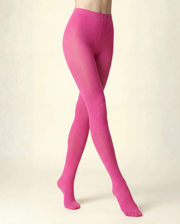 80 Denier Hot Pink Starburst Tights