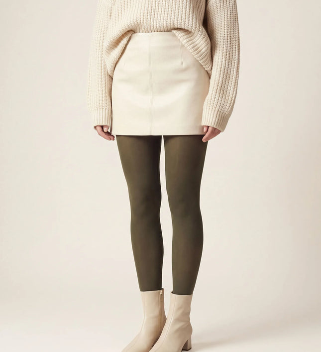 80 Denier Khaki Tights