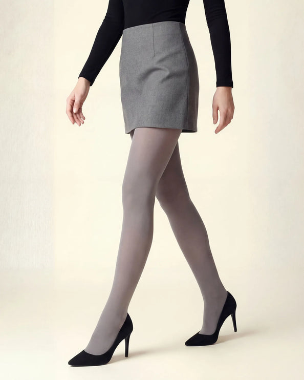 80 Denier Pale Grey Tights