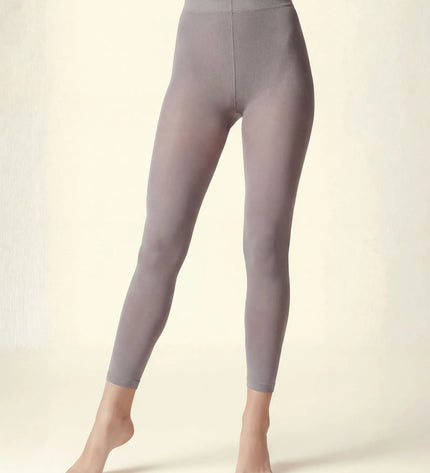 Pale Grey Footless Tights