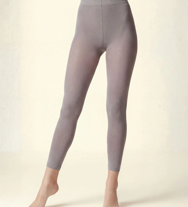 Pale Grey Footless Tights
