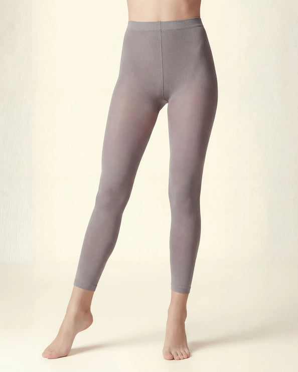 Pale Grey Footless Tights