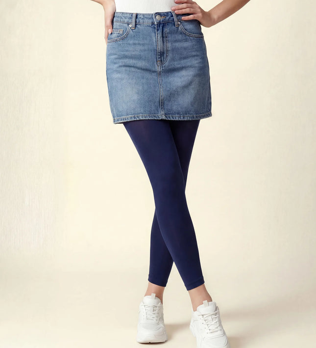 Midnight Navy Footless Tights