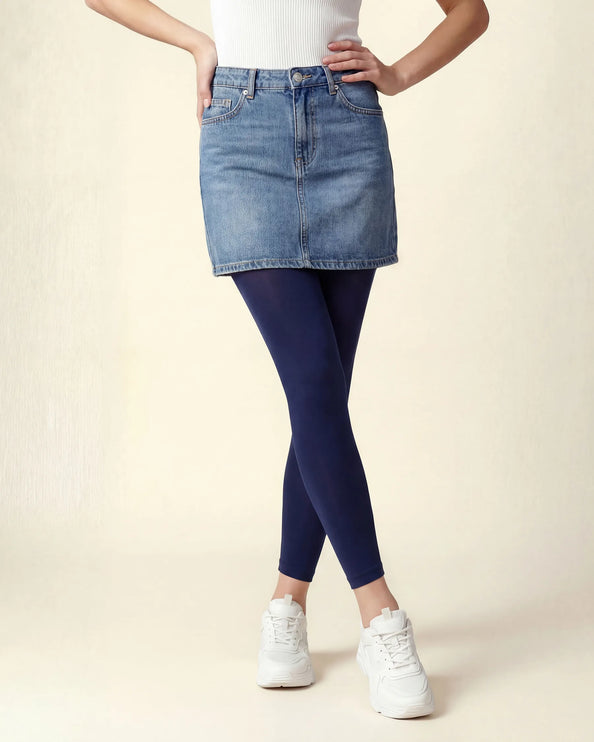 Midnight Navy Footless Tights