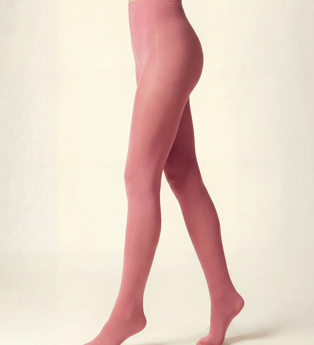 80 Denier Coral Pink Tights