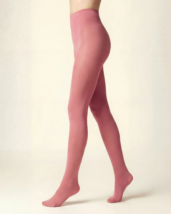 80 Denier Coral Pink Tights