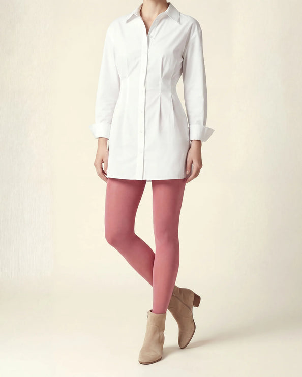 80 Denier Coral Pink Tights