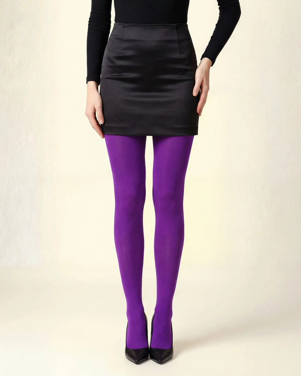 120 Denier Plum Tights