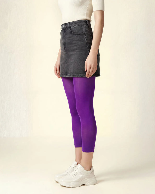 Plum Footless Tights
